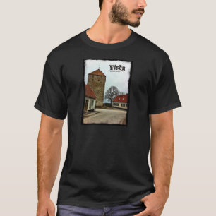 Visby Gotland, sverigetorn med den mörka gränsen T-shirt
