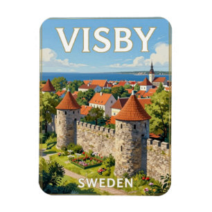 Visby Sverige Medeltida Murar Och Östersjökusten Magnet