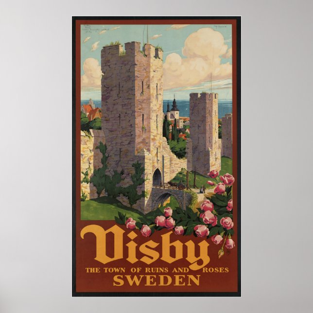 Visby Sverige Poster (Framsidan)