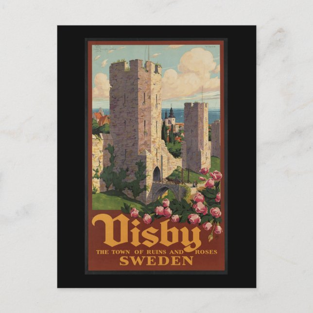 Visby Sverige Vykort (Framsida)