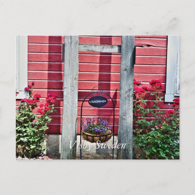 Visby Välkomstskylt, Vykort (Framsida)