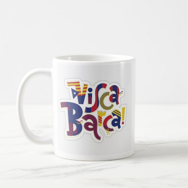 Visca Barça Coffee Mug  FC Barcelona Fan Gift Kaffemugg (Vänster)