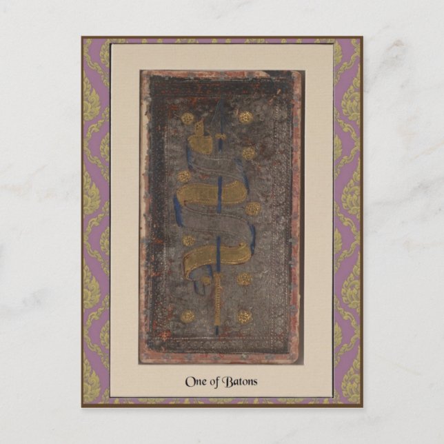 Visconti Tarot Deck Card 1 - circa 1428-1447 Vykort (Framsida)