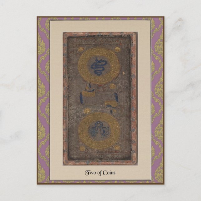 Visconti Tarot Deck Card - circa 1428-1447 Vykort (Framsida)