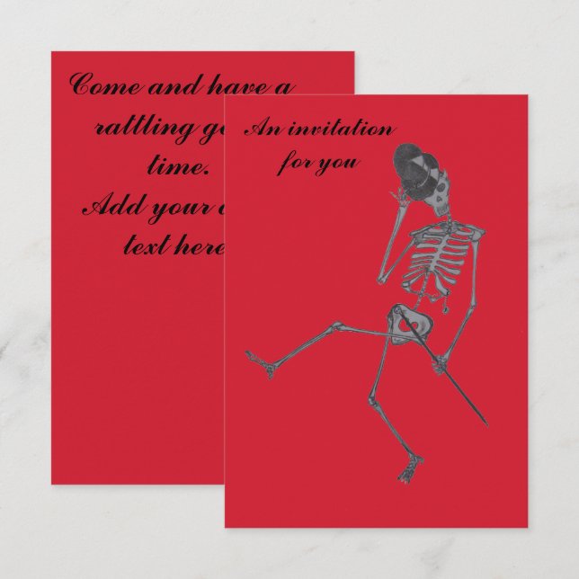 Viscount Ahorn B. Bone Rattler. Inbjudan (Fram/baksida)