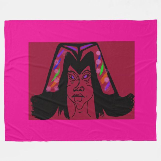 Viscountess with Headdress Fleecefilt (Framsidan (Horisontell))