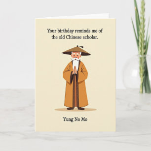 Visdom Födelsedag Äldre Figur Kort