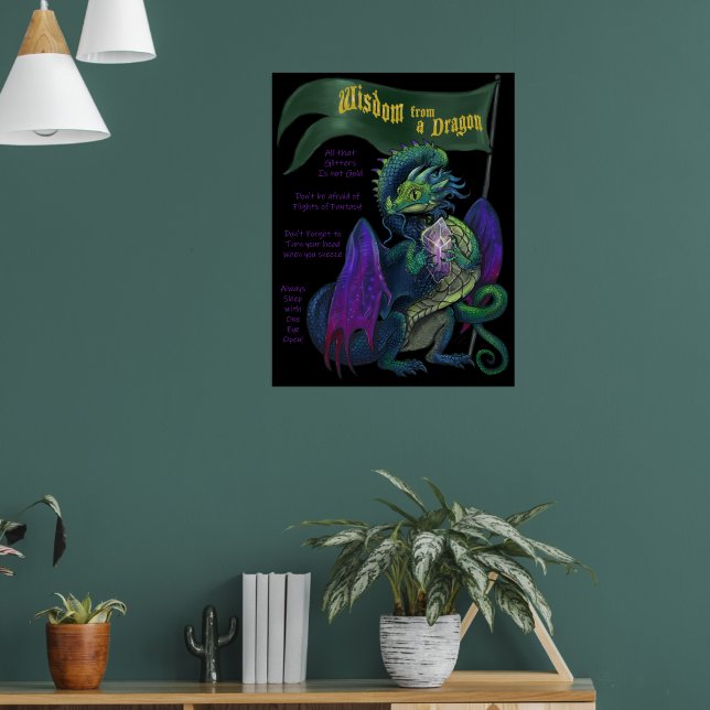 Visdom från en Dragon Poster Skriv ut (Vardagsrum 1)