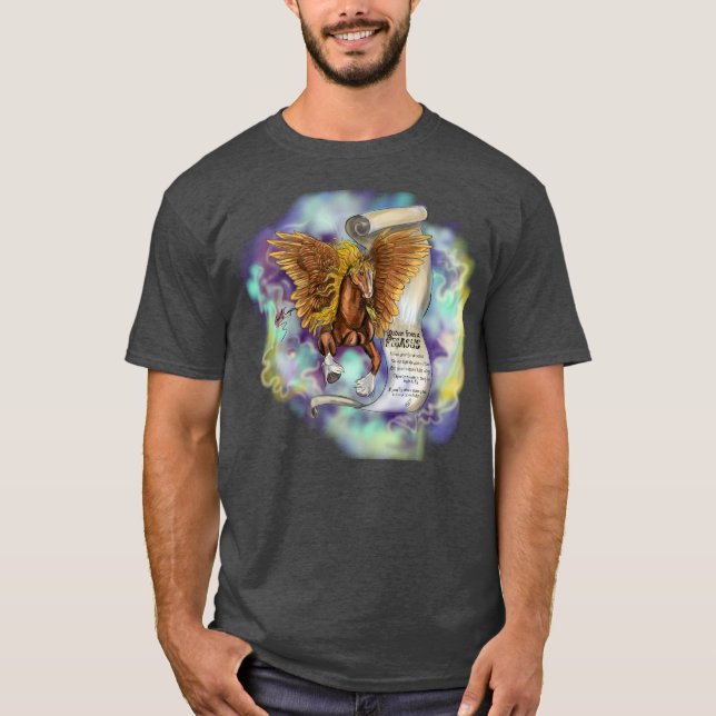 Visdom från pegasus, Mörk T T-shirt (Framsida)