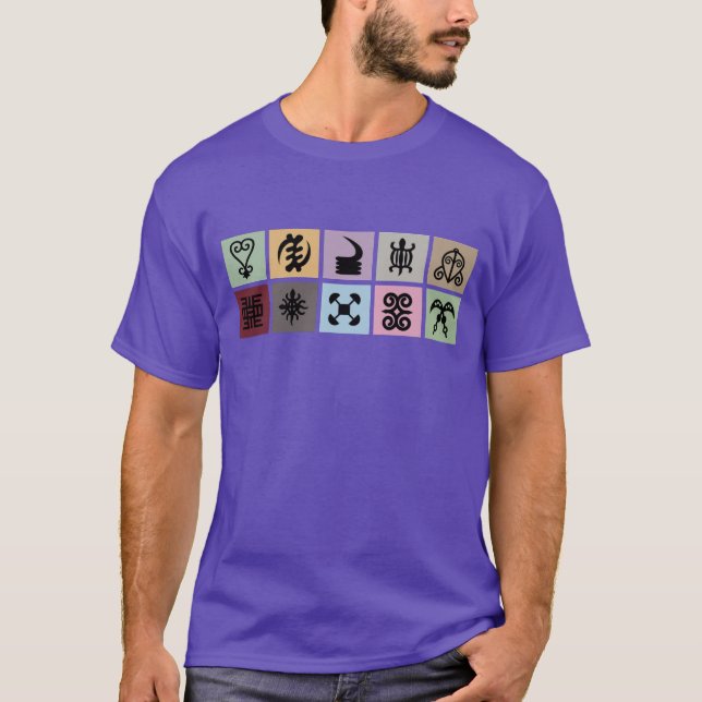 Visdom i symboler - Adinkra-Inspired T Shirt (Framsida)
