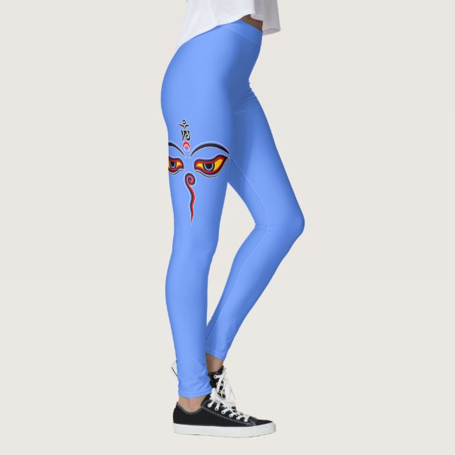 Visdom Ögon Av Buddha - Bodhnath tempel ögon Leggings (Höger)