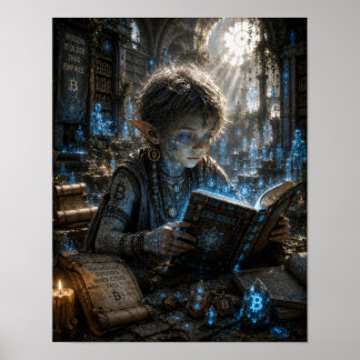 Visdom / Runförvarare / Forntida bibliotek Poster