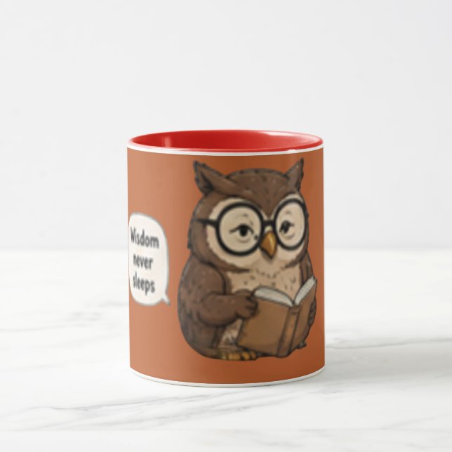 Visdom sover aldrig | Inspirerande kaffe Mugg (Center)