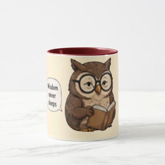 Visdom sover aldrig | Inspirerande kaffe Mugg (Center)