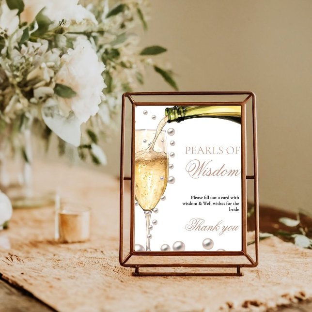 Visdomens pärla vid möhippan Perals & Prosecco Poster (Skapare uppladdad)