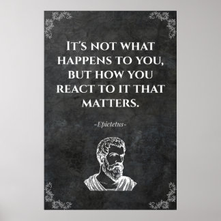 Visdomsord av Epictetus. Visdom Poster
