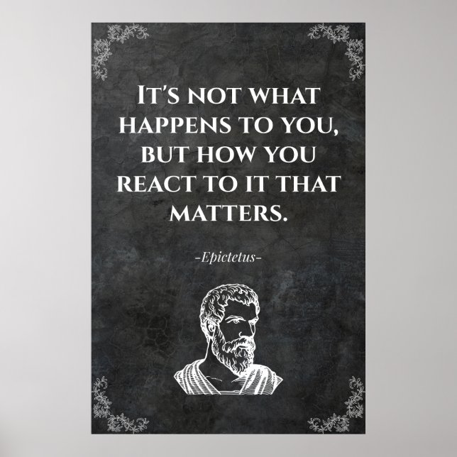 Visdomsord av Epictetus. Visdom Poster (Framsidan)