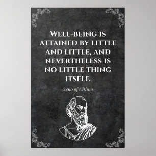 Visdomsord av Zeno från Citium. Motivation Poster