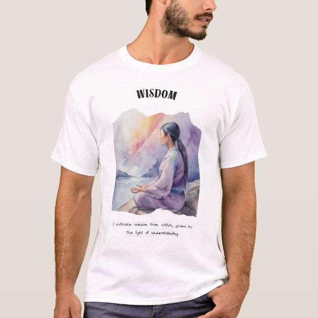 Visdomspositiv bekräftelse t shirt (Framsida)