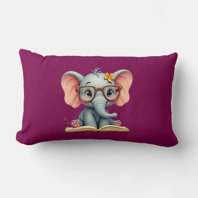 Vise babyelefant lumbarkudde (Framsida)