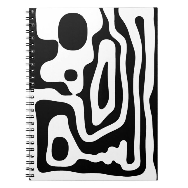 Vise Grip: Abstrakt Black & White Anteckningsbok (Framsidan)