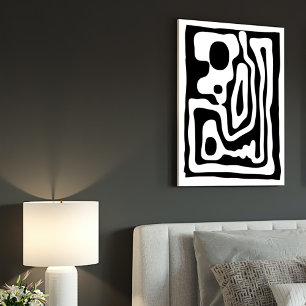 Vise Grip: Abstrakt Black & White Canvastryck