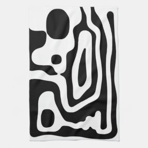Vise Grip: Abstrakt Black & White Kökshandduk