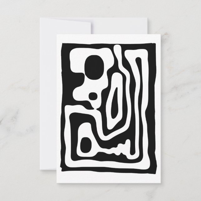 Vise Grip: Abstrakt Black & White Kort (Framsida)
