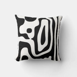 Vise Grip: Abstrakt Black & White Kudde