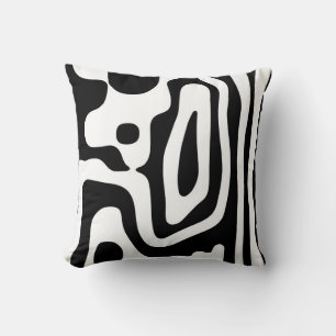 Vise Grip: Abstrakt Black & White Kudde