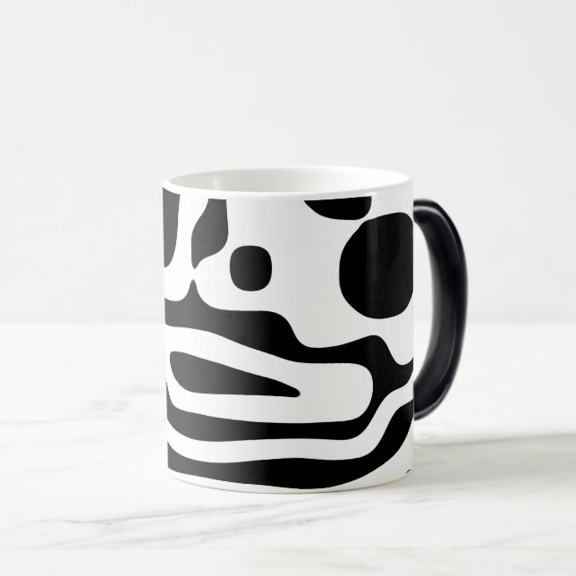 Vise Grip: Abstrakt Black & White Magisk Mugg (Framsida höger)
