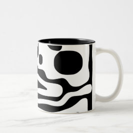 Vise Grip: Abstrakt Black & White Två-Tonad Mugg