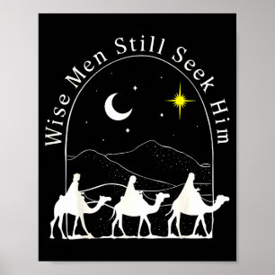 Vise män Kristna julen Jesus julkrubba Poster