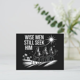 Vise män söker fortfarande efter honom kristen jul helg vykort