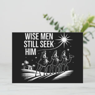 Vise män söker honom fortfarande kristen jul Jesus Julkort