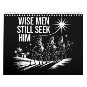 Vise män söker honom fortfarande kristen jul Jesus Kalender