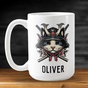 Vise Samuraj Krigarkatt Kaffemugg