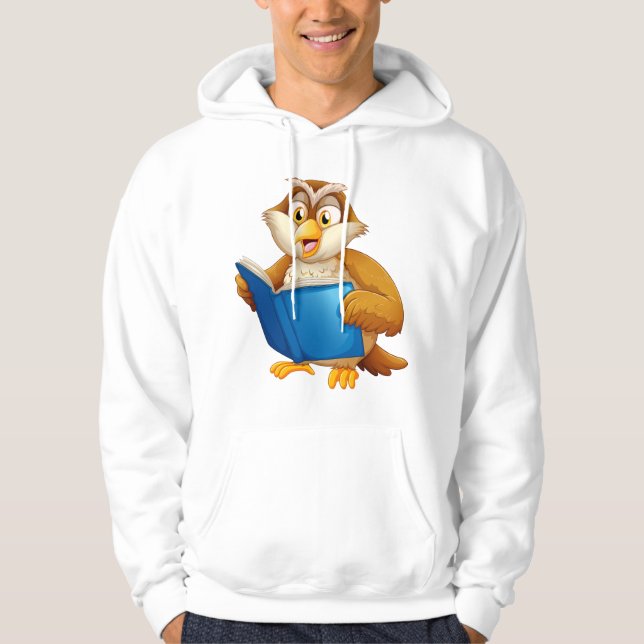 Vise Ugglas Läsbok Hoodie (Framsida)