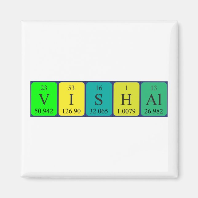 Vishal Perial bord namn magnet (Framsidan)