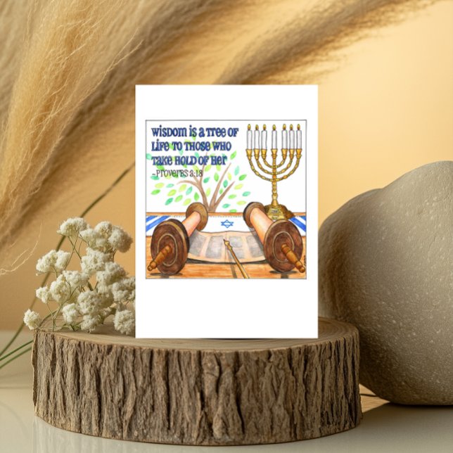 Vishet är ett livets trädfladdermöss-/pubMitzvah Kort (Skapare uppladdad)