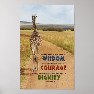 Vishet kurage, värdighet (giraff, inspiration) poster