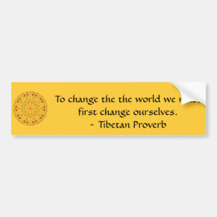 Visheten av den Tibet PROVERBEN Bildekal