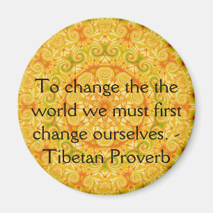 Visheten av den Tibet PROVERBEN Magnet