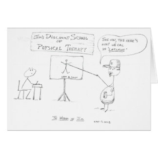 Visheten av Jim: Sjukgymnastik skolar Hälsningskort