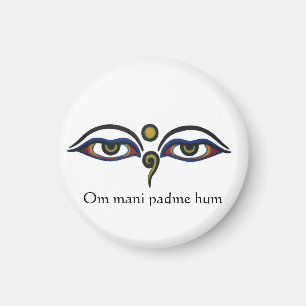 Vishetögon/med Mantra-Buddism Magnet