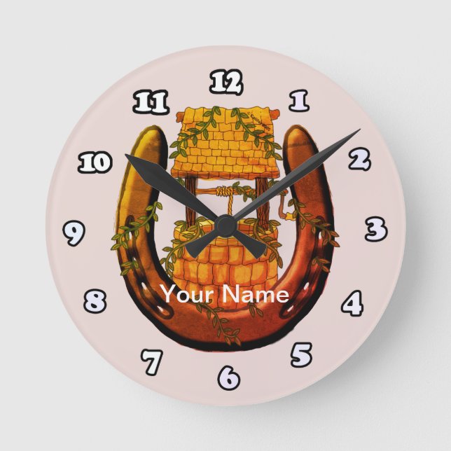 Vishing-klockan för hästskon rund klocka (Framsida)