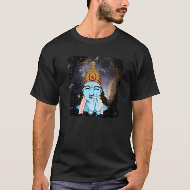 Vishnu Hindu Gud Preserver och FN:s beskyddare T Shirt (Framsida)