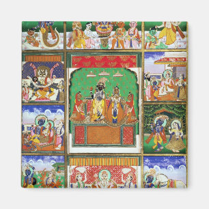 Vishnu i centrera av hans tio avatars, Jaipur, R Magnet