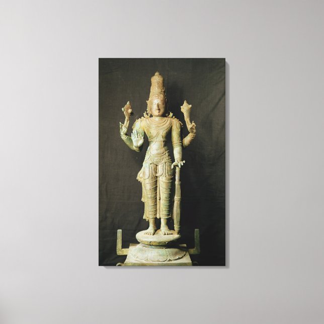 Vishnu, Late Chola Canvastryck (Framsida)