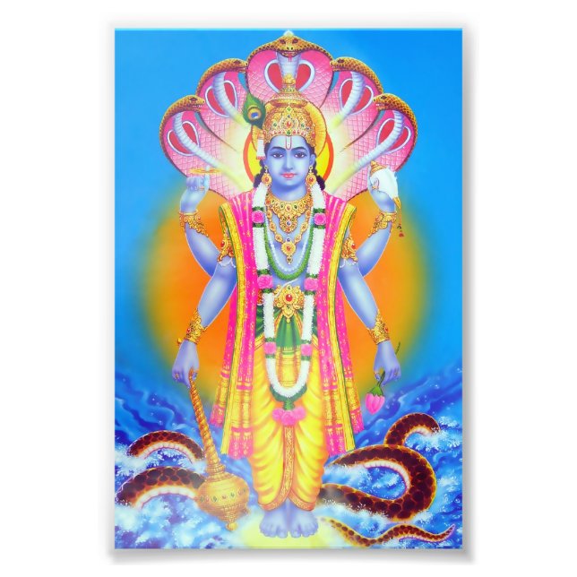 Vishnu Print (4 tum x 6 tum) Fototryck (Framsidan)